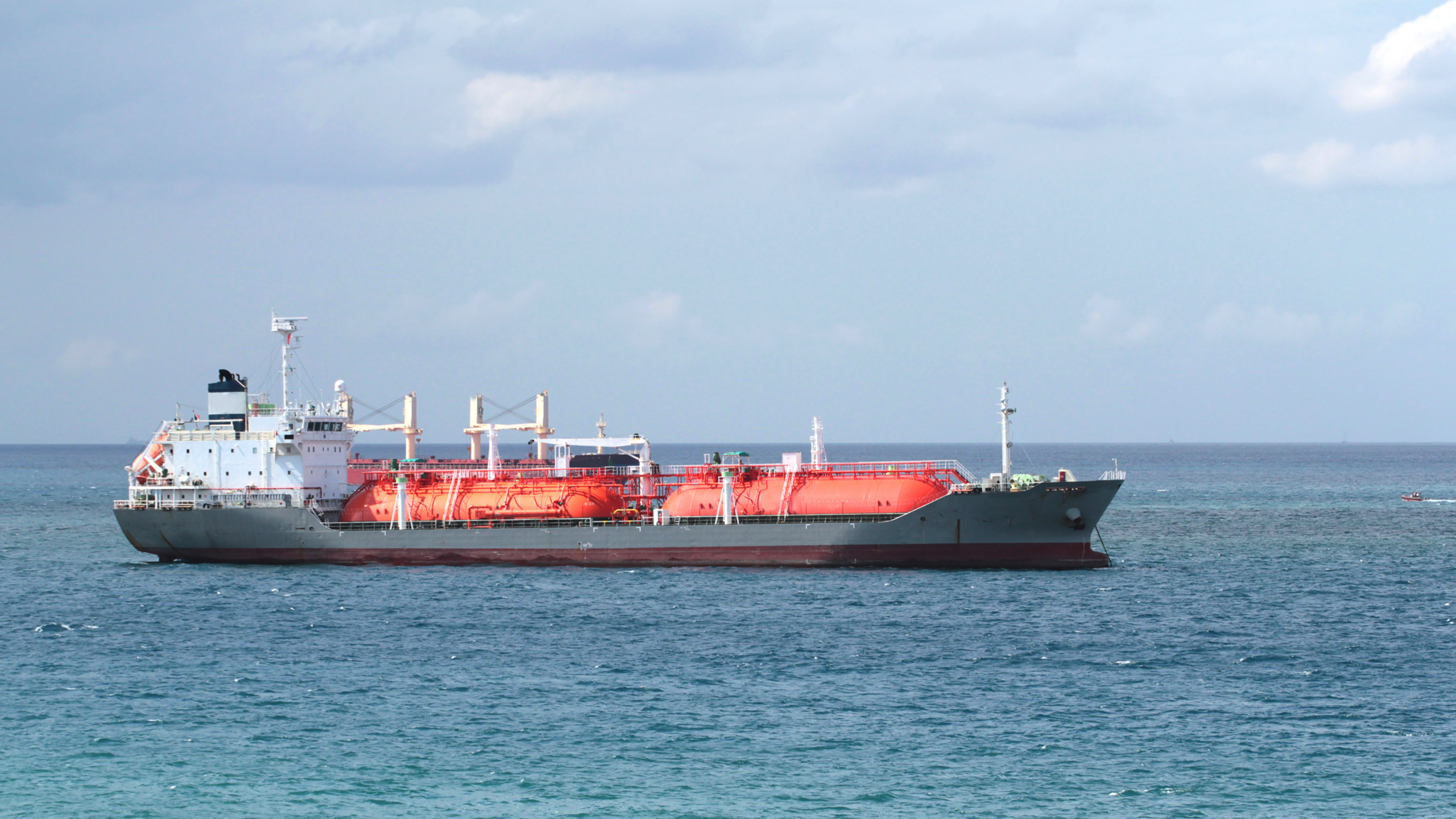 LNG Vessel with sailing on the ocean
